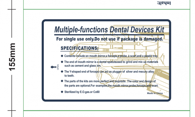Oral Care Dental Hygienist Tools ABS PP Ethylene Oxide Sterilization Medical Grade
