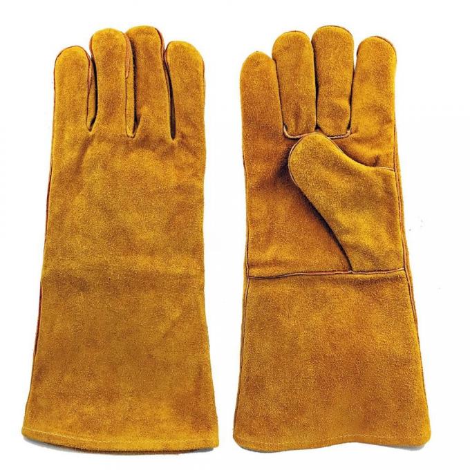 Leather Heat Resistant PPE Safety Gloves Soft High Dexterity For