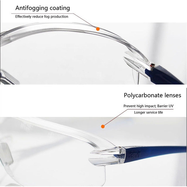 3m 10434 Safety Glasses Goggles Anti-Wind Anti-Sand/Anti-Fog