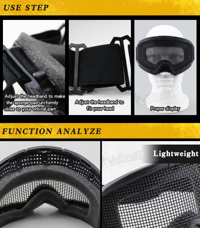 WoSporT Wholesale transformer hunting goggle outdoor military airsoft paintball tactical safety goggle with steel mesh