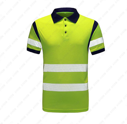 Reflective PPE Safety Wear Summer New Breathable Quick-Drying Reflective POLO Shirt/T-Shirt With Custom Logo