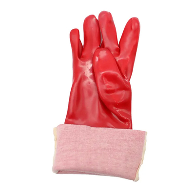 Cotton Lined Gauntlet PVC (polyvinyl chloride) Industrial Gloves