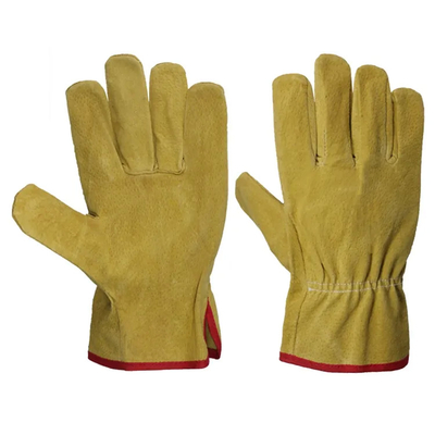 Flexible Durable Protection Cowhide Leather Safety Work Gloves