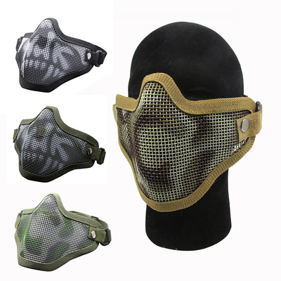 Half face steel wire mask, field protective mask, real person outdoor equipment