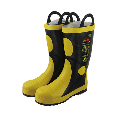 Fire Certification Firefighters Fire Boots Safety Rubber Flame Retardant Boots Steel Sole Fire Shoes Manufacturers