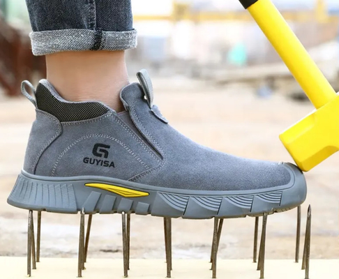 GUYISA Fashion Safety Boots Anti -Stamdamed Edison Steel Safety Boots