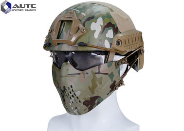 Combat Mesh Metallic Face Protection Mask PTU Activated Type 185*110mm
