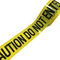 PE Warning Tape CAUTION Traffic Safety Yellow Background Black Lettering Printed Non Adhesive Label Warning Isolation