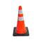 Warning Cone High Reflection 75cm And 3.2Kgs With Black Rubber Base Safety Cones PE Roadway Safety Traffic Cone