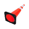 Warning Cone High Reflection 75cm And 3.2Kgs With Black Rubber Base Safety Cones PE Roadway Safety Traffic Cone