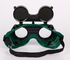 PVC Frame Shade Welding Goggle Glasses Green Anti Splash Lens Flip Front