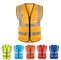 High Visibility Reflective Road Safety Vest Worker Construction Electrical Protective Vest With Pockets