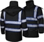 Reflective Winter Warm Work Jacket, High Visibility Construction Overalls