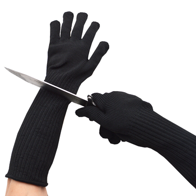 Industrial Silk Gloves Lengthened Arm Protection 5 Anti-Cutting Wear And Steel Wire Protective Gloves