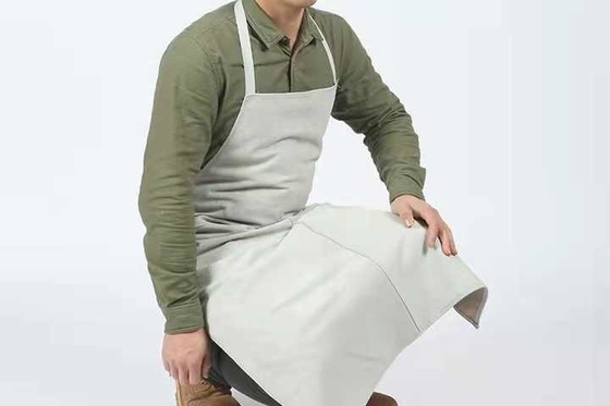 Cowhide Welding Apron For Labor Protection, Thermal Insulation And Puncture Prevention Welding Leather Apron For Welder