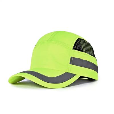 Fluorescent Green Reflective Safety Helmet Shock And Collision Proof Lightweight Protective Cap CE EN812 Bump Cap