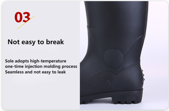 Special Anti-Smash, Oil-Resistant And Anti-Slip Black Labor Protection Rain Boots