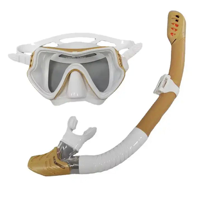 High Quality Adult Snorkel Diving Scuba Set With Anti-Fog Coated Glass Purge Valve And Anti-Splash Silicon Mouth Piece