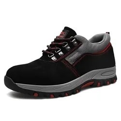 Best-Selling Anti-Odor Leather Anti-Crushing Anti-Puncture Men'S Labor Safety Steel Head Shoes Anti-Slip Labor Protectio