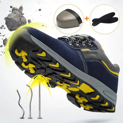 Best-Selling Anti-Odor Leather Anti-Crushing Anti-Puncture Men'S Labor Safety Steel Head Shoes Anti-Slip Labor Protectio