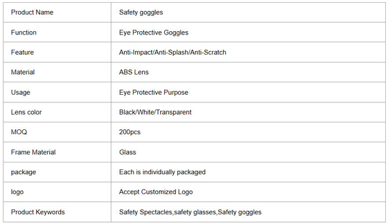 Industrial Arc Protection Anti Glare Anti Impact Work Goggles