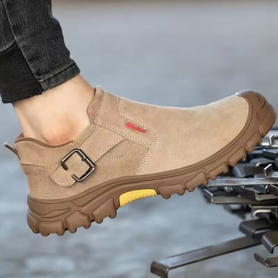 OEM/ODM Hot Selling Leather Welder Work Boot No Lace Steel Toe Safety Shoes For Men Industrial Wholesale
