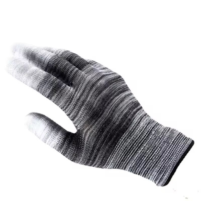 PU Finger Gloves Nylon Glue Impregnated Thin Anti Skid And Wear Resistant Labor Protection Gloves
