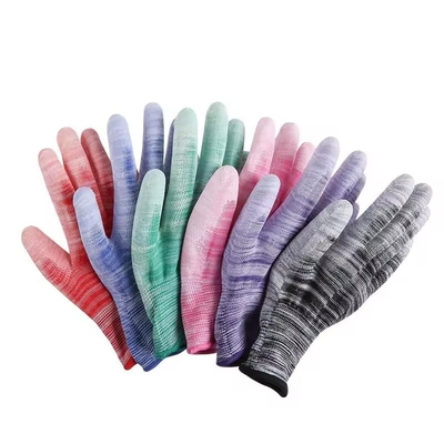 PU Finger Gloves Nylon Glue Impregnated Thin Anti Skid And Wear Resistant Labor Protection Gloves