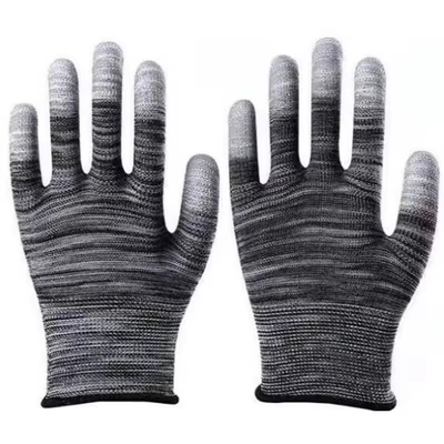 PU Finger Gloves Nylon Glue Impregnated Thin Anti Skid And Wear Resistant Labor Protection Gloves
