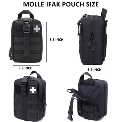 74 Piece Upgrade Tactical Molle Ifak Trauma First Aid Kit Pouch Rip Away Refill Supplies For Survival Camping Hiking Tra
