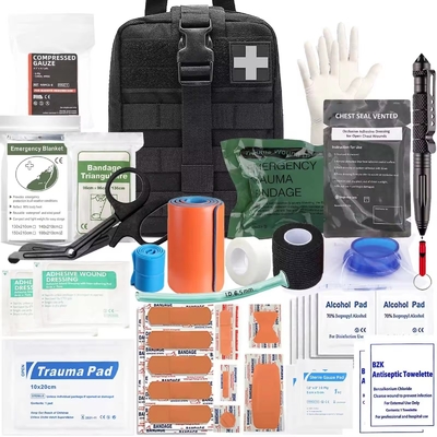74 Piece Upgrade Tactical Molle Ifak Trauma First Aid Kit Pouch Rip Away Refill Supplies For Survival Camping Hiking Tra