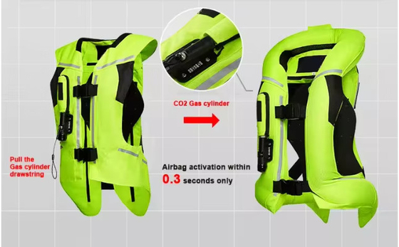 Textile Jacket Airbag Safety Propeller Motorcycle Dirt Bike Riding Airbag Vest