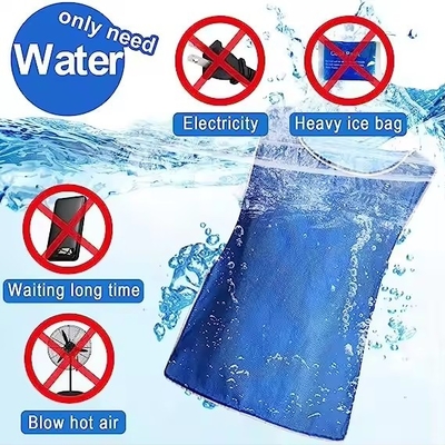 Evaporative Ice Cooling Vest Blue PVA Water Activated Vests With Reflective Tape Air Conditioner Jacket For Outdoor