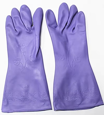Purple Pvc Household Safety Gloves Latex Glove Fashion High Quality Rubber Dishwashing Gloves