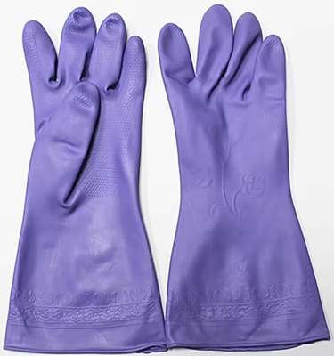 Purple Pvc Household Safety Gloves Latex Glove Fashion High Quality Rubber Dishwashing Gloves