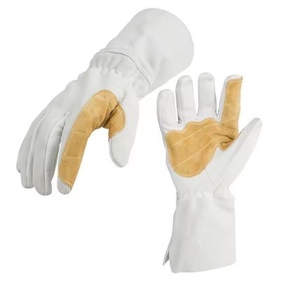 41cm Soft Top Grain Goatskin Leather Welding Gloves Goat Skin Kevlar Stitching Tig Welder Mitten Welding Gloves