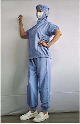Summer Short Sleeved Work Clothes Wholesalers Food Workwear Waterproof Dustproof Workwear Workshop Work Suit