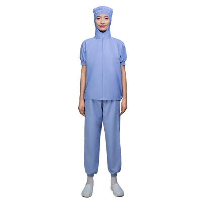 Summer Short Sleeved Work Clothes Wholesalers Food Workwear Waterproof Dustproof Workwear Workshop Work Suit
