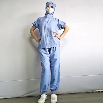 Summer Short Sleeved Work Clothes Wholesalers Food Workwear Waterproof Dustproof Workwear Workshop Work Suit