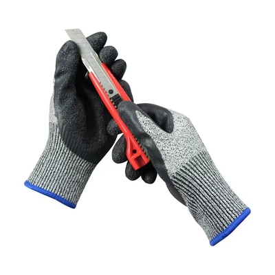 Resistant Gloves Knitted Liner Palm Coated Anti Cut Glove for Glass Industry