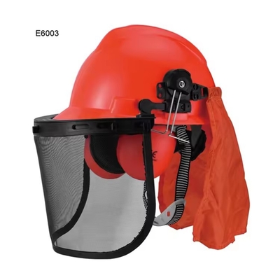 Professional Factory Full Face Protection Safety Mesh Industrial Safety Helmet With Face Shield And Earmuff