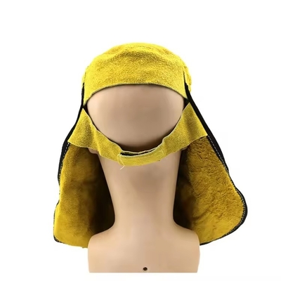 Solar Powered Leather Welding Mask Glasses Head Wearing Foldable Full Face Mask With Flip Type Cover