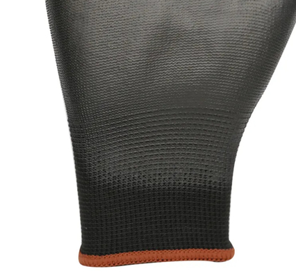 Industrial Electron Work Safety Black Polyurethane Guantes PU Coated Gloves EN388 4131X
