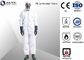 XL White PE Laminated Fabric With SMS Back Panel Chemical Protective Suit