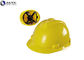 Petrochemical Construction Hard Hats ABS Plastic Material Textile Straps With Fixing Points