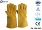 Leather Heat Resistant PPE Safety Gloves Soft High Dexterity For Welding Oven Fireplace