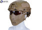 Combat Mesh Metallic Face Protection Mask PTU Activated Type 185*110mm