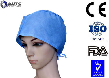 PP SMS Disposable Medical Caps , Surgical Head Cap Comfortable With Back Ties