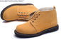 High Top Martin Boots With Tire Bottom Anti-Smashing Steel Toed Suede Leather Welding Safety