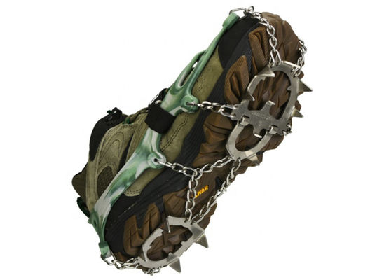 Anti-Slip Whole Stainless Steel Chain Silicone Hiking Climbing Ice Grippers Crampons For Shoes Winter